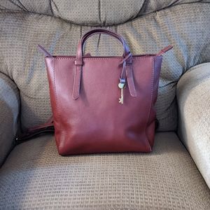 Fossil Camila backpack purse burgundy/reddish/brown color